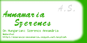 annamaria szerencs business card